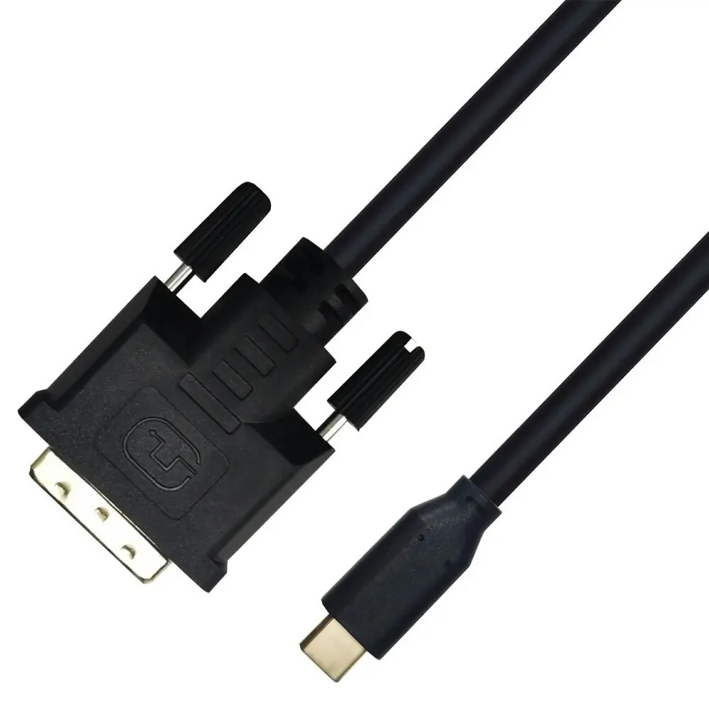 Cruxtec 4.5mm Nickel USB-C Male To DVI Male Cable 2m 4K/60Hz Aluminium Shield