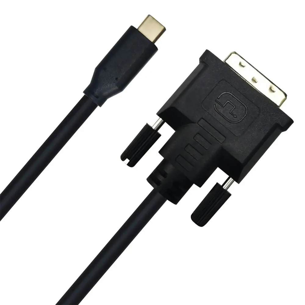 Cruxtec 4.5mm Nickel USB-C Male To DVI Male Cable 2m 4K/60Hz Aluminium Shield