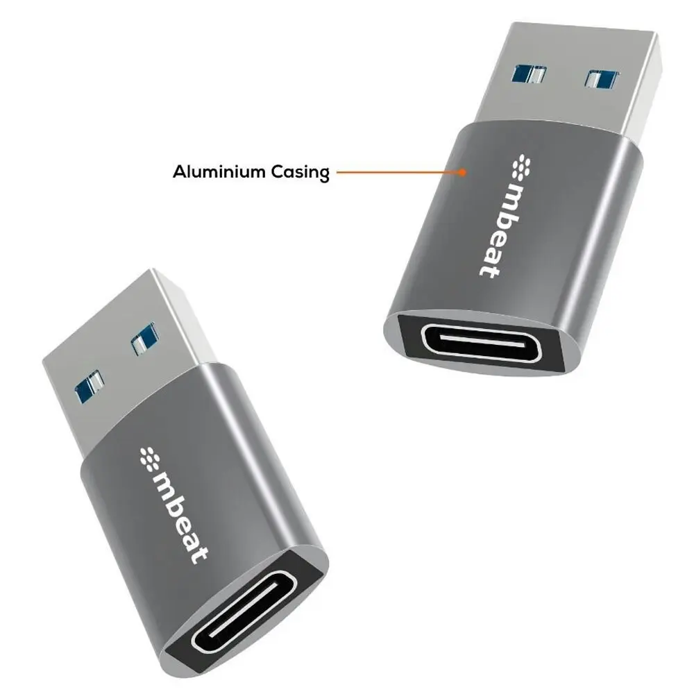 mBeat ToughLink 2.5cm USB 3.0 Male To USB-C Female Adapter Converter PC/Laptop