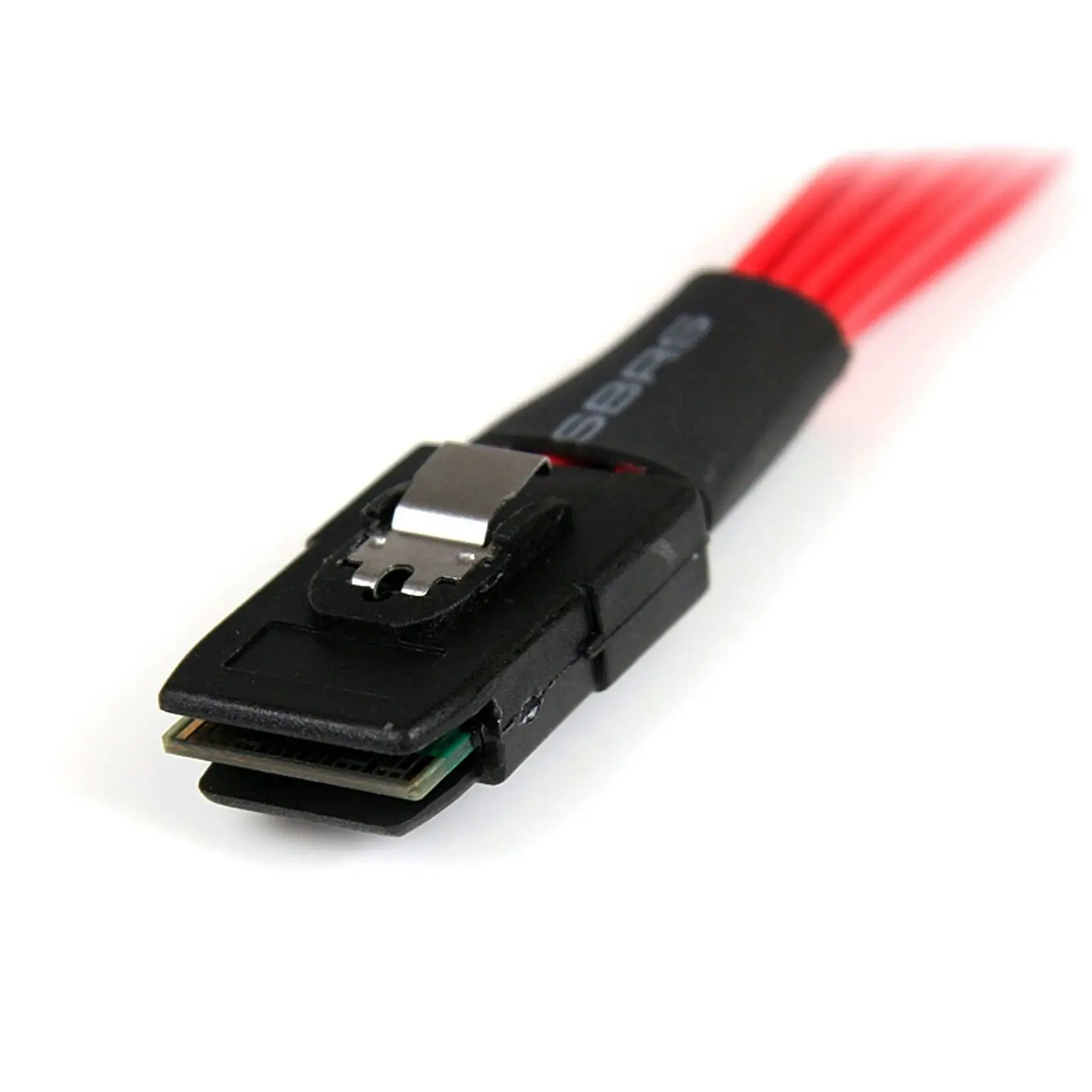 Star Tech 50cm Serial Attached SCSI SAS Cable - SFF-8087 To 4x Latching SATA Red