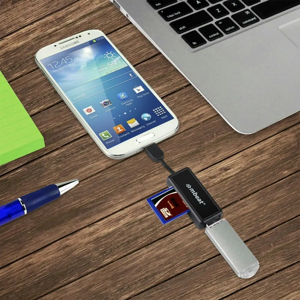 Micro USB Card Reader and Hub for Android Smartphones Tablet Samsung Sony HTC