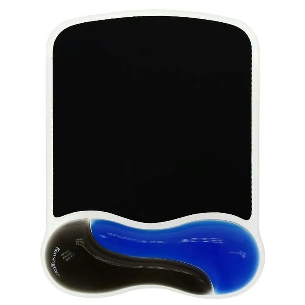 Kensington Duo Gel Pillow Mouse Pad Wrist Rest/Support Blue/Black for Computer