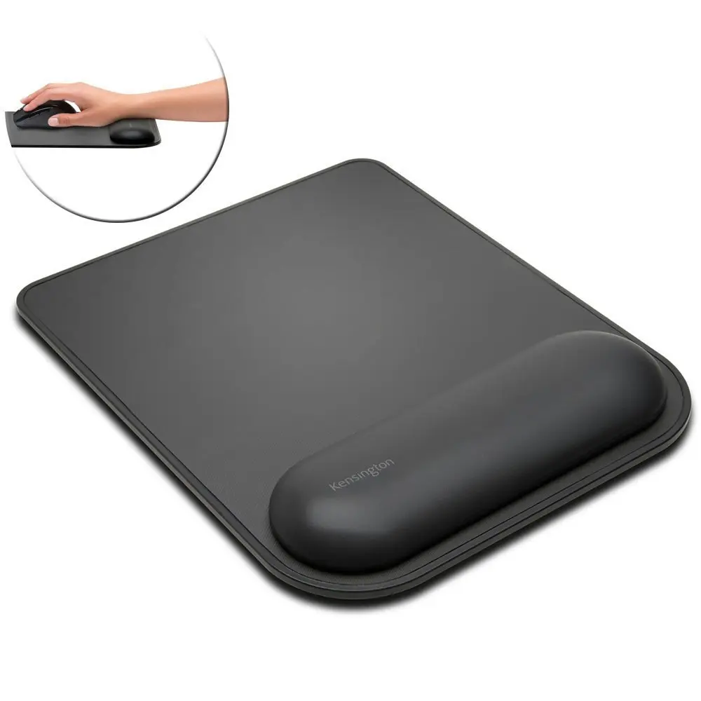 Kensington Ergosoft Mousepad Computer PC Laptop Mouse Mat Pad w/ Wrist Rest BLK