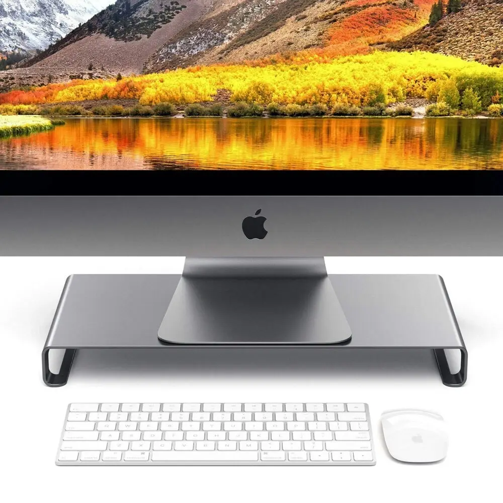 Satechi Slim Aluminium Desktop Monitor Stand Computer Riser Holder Space Grey