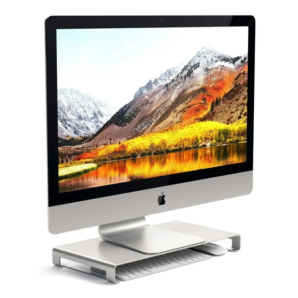 Satechi Slim Aluminium Monitor/Laptop Stand/Mount for Apple iMac/MacBook Silver