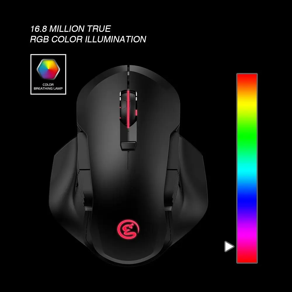 Game Sir GM300 RGB Wireless Optical Gaming Mouse for Laptop/PC Computer Black