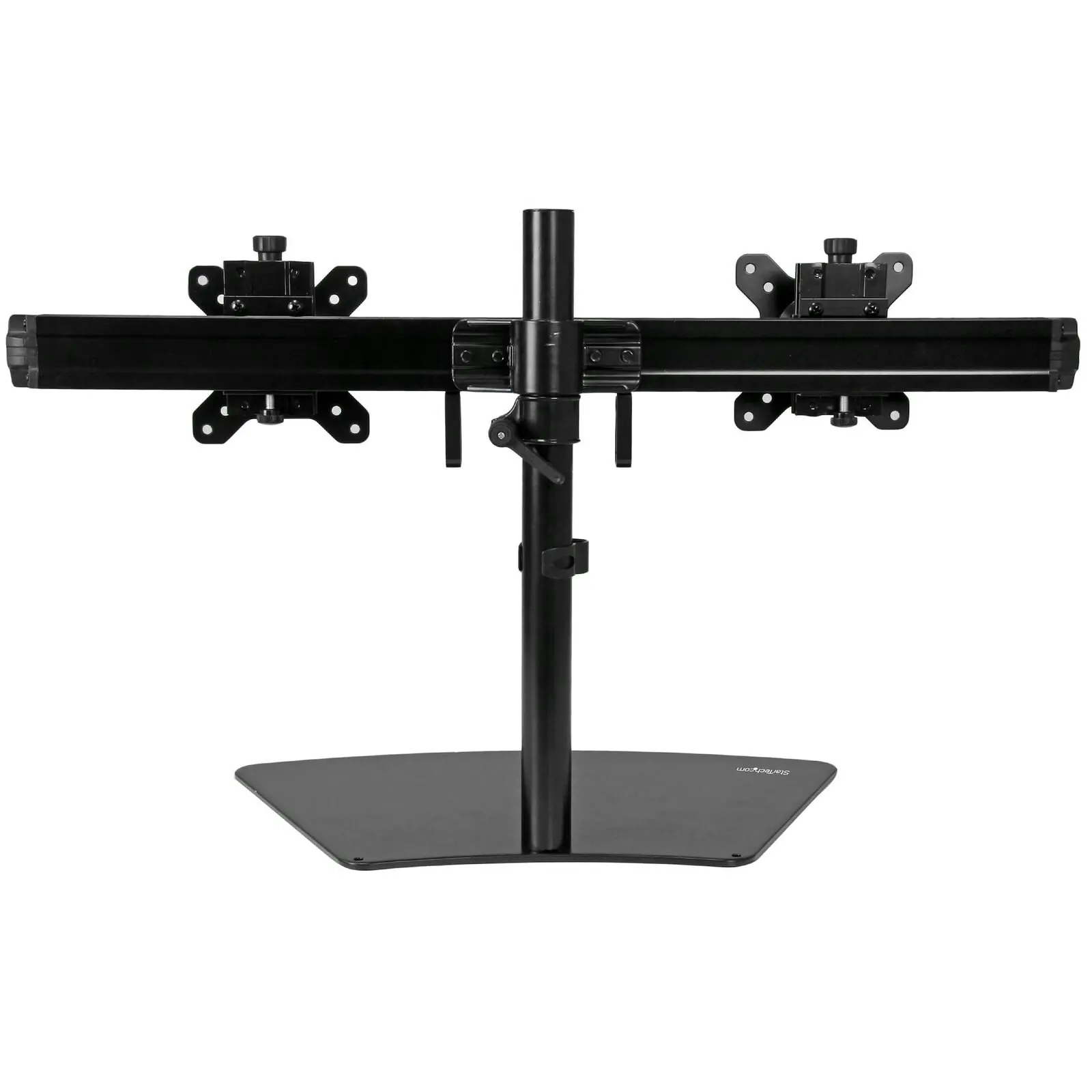 Star Tech Dual Monitor Crossbar Stand VESA 8kg Per Mount for 24in Display Black