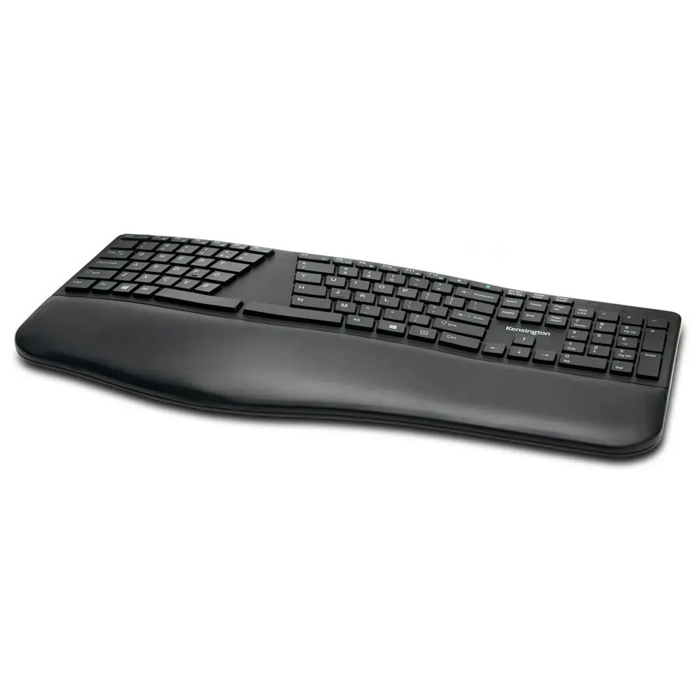 Kensington Ergonomic Dual Wireless Ergo Bluetooth Keyboard for PC/Laptop Black