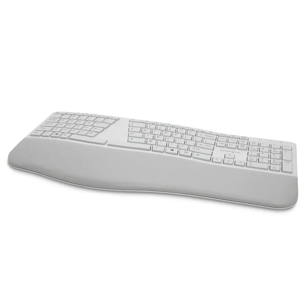 Kensington Ergonomic Dual Wireless Ergo Bluetooth Keyboard for PC/Laptop Grey