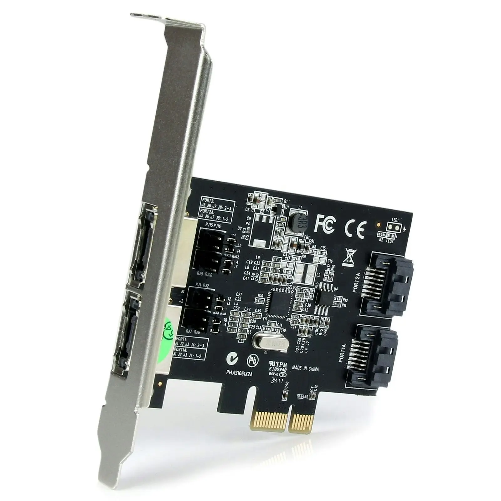 Star Tech 2-Port PCI Express SATA 6Gbps eSATA Internal/External Controller Card