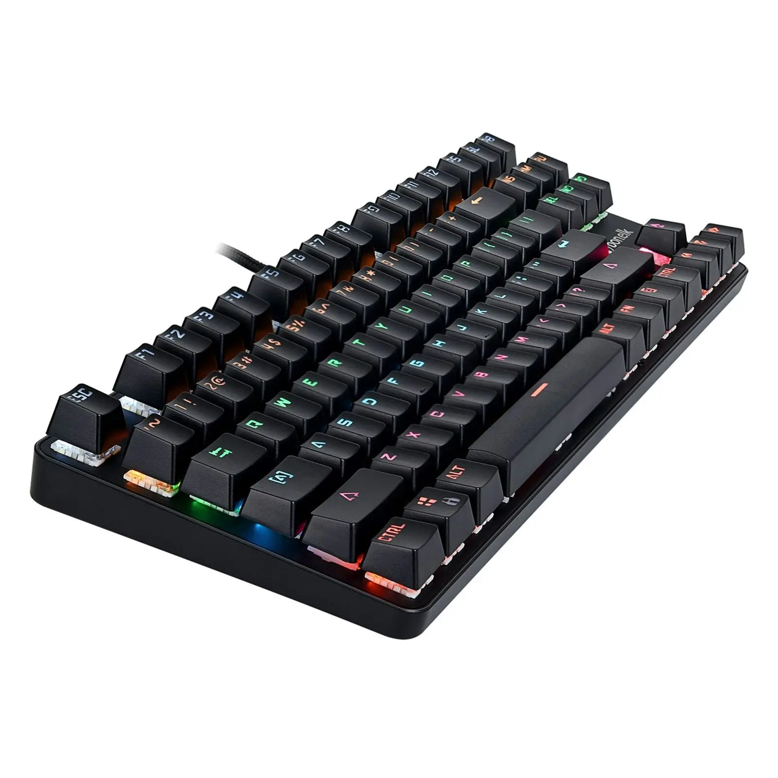 Bonelk Compact Gaming Mechanical Wired RGB Keyboard Rainbow LED Backlit Black