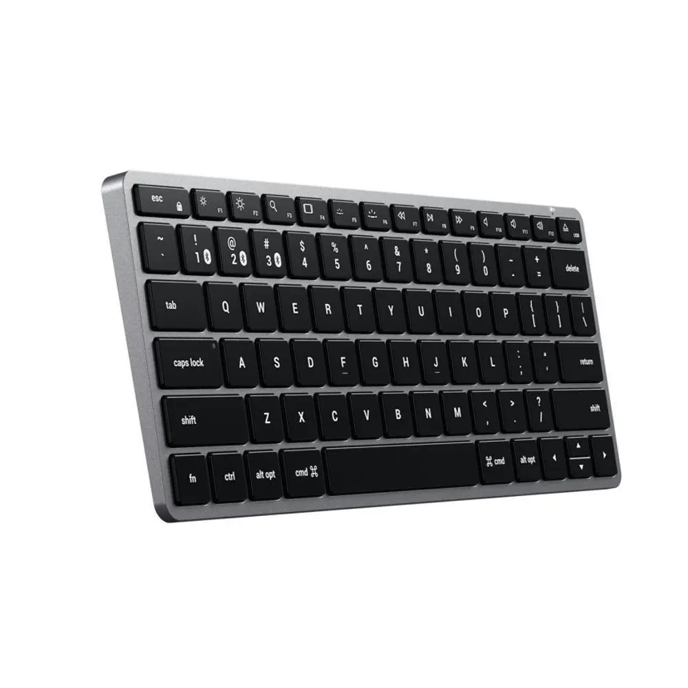 Satechi Slim X1 Bluetooth Backlit Keyboard for iPhone 12/iPad Air/Mac Space Grey