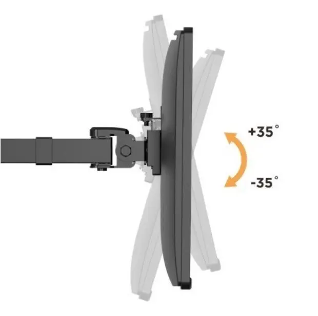 Brateck Single 17"-32" Screens Monitor Swiveling Arm Mount Steel Articulating