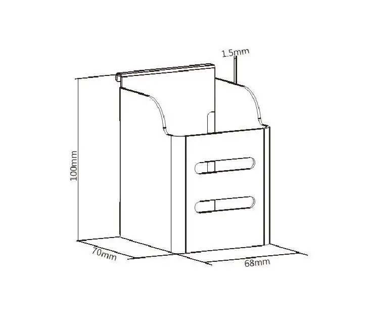 Brateck Pencil/Pen Holder Cup Storage Office Desk Organiser 10cm Container White