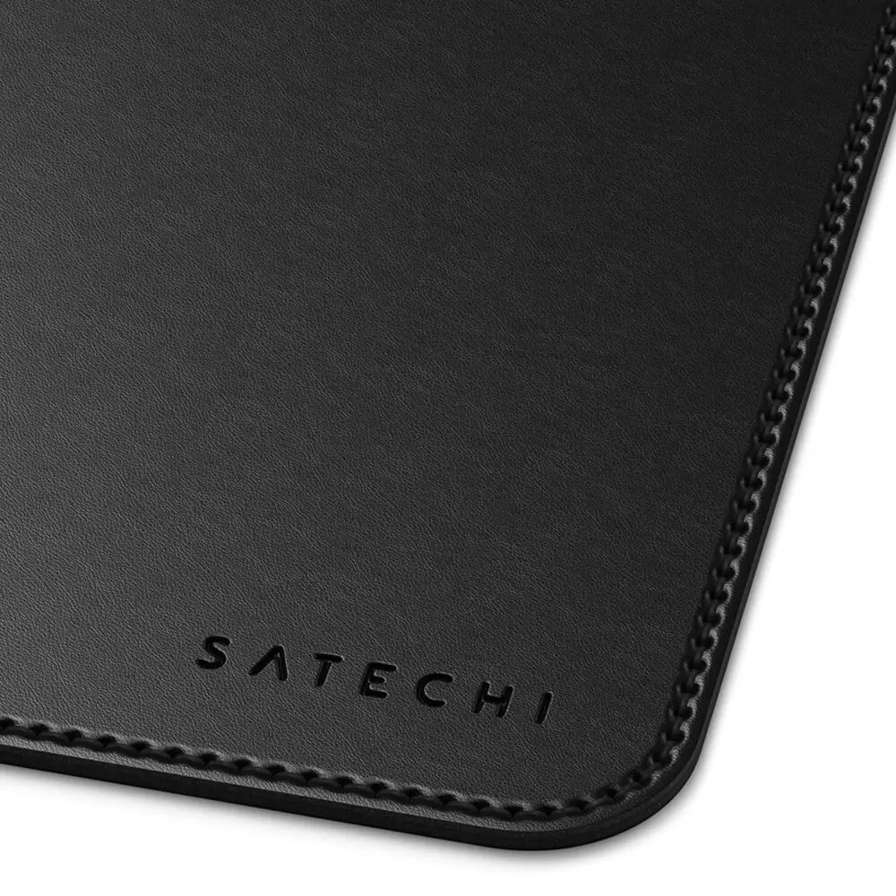 Satechi Eco Leather Mouse Pad 24.9x19cm Working/Gaming Mat Wrist Support Black