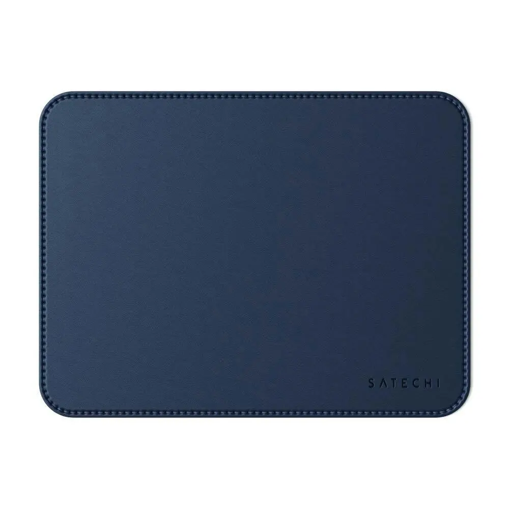 Satechi Eco Leather Mouse Pad 24.9x19cm Working/Gaming Mat Wrist Support Blue