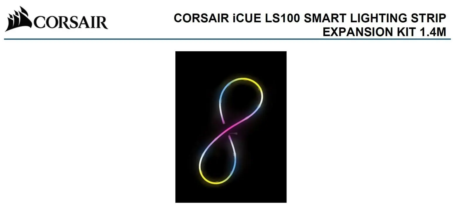 Corsair iCUE 1.4m RGB LED Strip Smart Lighting Expansion Kit for PC Gaming/Table