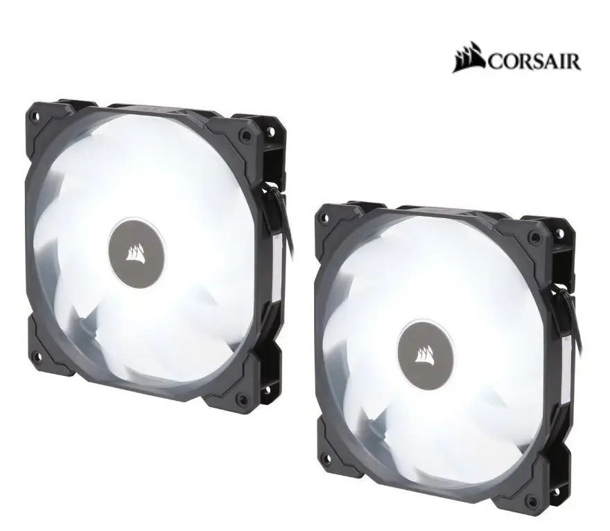 2PK Corsair Air Flow AF140 140mm Low Noise 1150RPM LED Cooling Fans f/PC Case WT