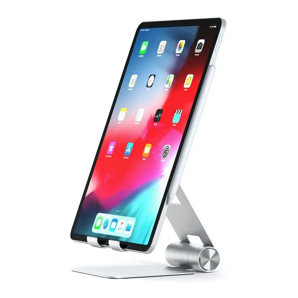 Satechi Aluminium Silver R1 Foldable Stand/Holder Mount For Phone/Laptop/Tablet