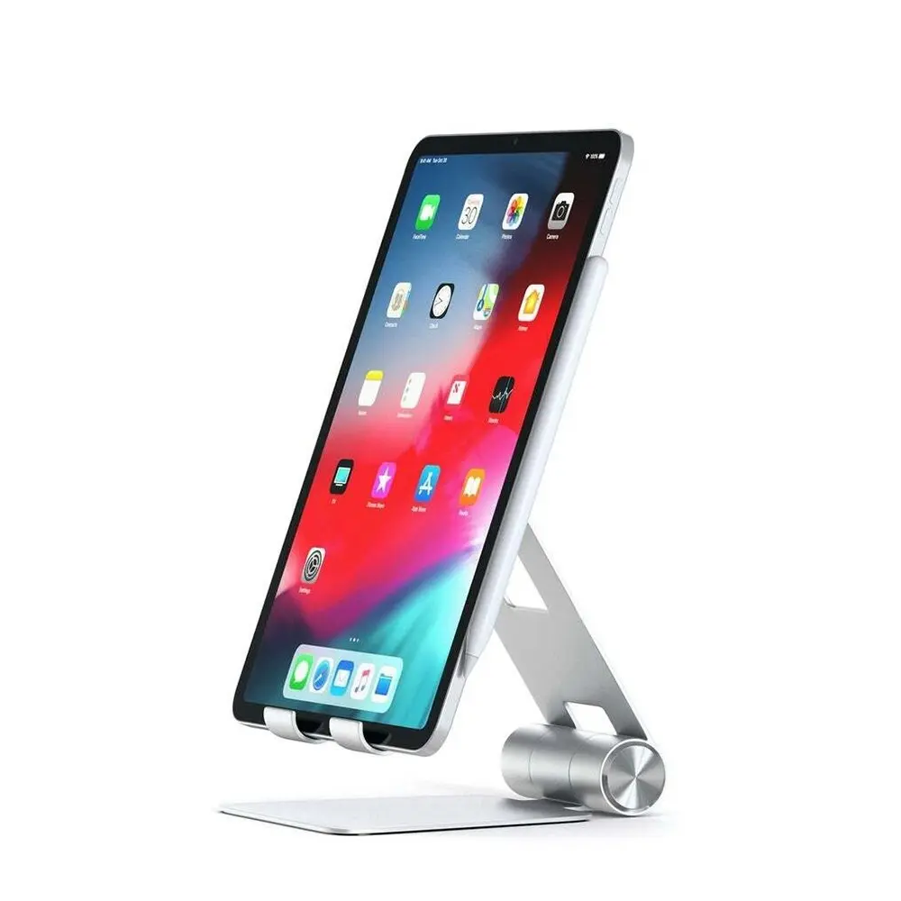 Satechi Aluminium Silver R1 Foldable Stand/Holder Mount For Phone/Laptop/Tablet