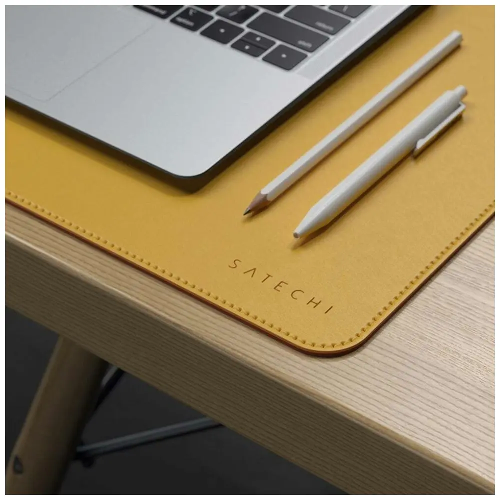 Satechi 58cm Yellow Dual Sided Reversible Deskmate Mat PC/Laptop Table Mouse Pad