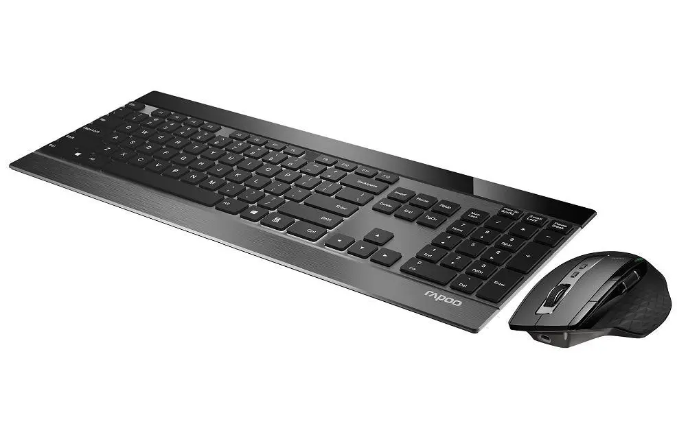 Rapoo 9900M Wireless Bluetooth/2.4GHz Ultra-Slim Keyboard & Mouse For PC/Laptop