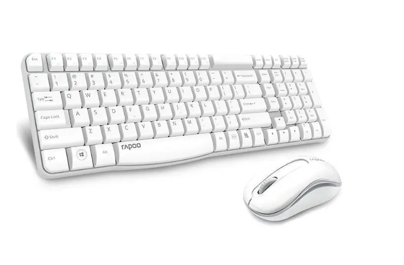 Rapoo X1800S 2.4GHz Wireless Optical Keyboard Mouse Combo For PC/Laptop White