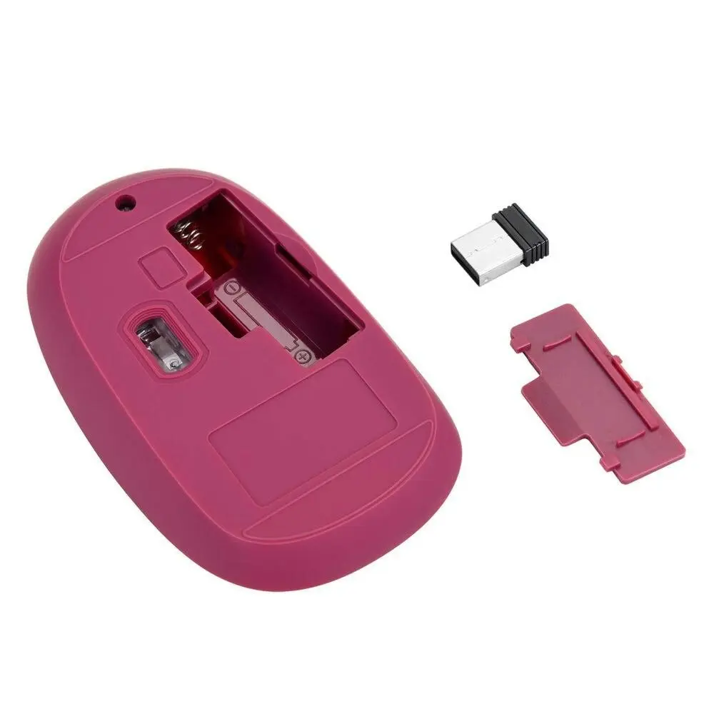 Bonelk Wireless Round Scroll 4D M-257 Bluetooth Mouse/Dongle 800-1600 DPI Red