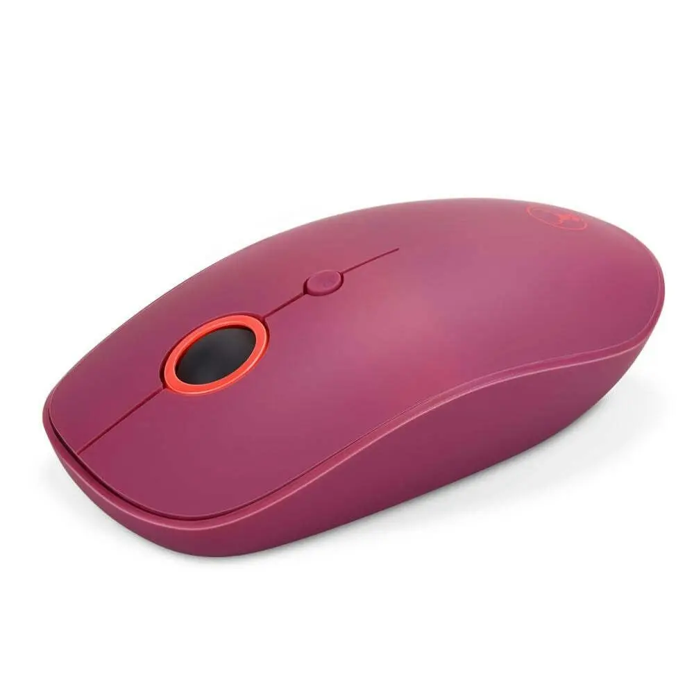 Bonelk Wireless Round Scroll 4D M-257 Bluetooth Mouse/Dongle 800-1600 DPI Red