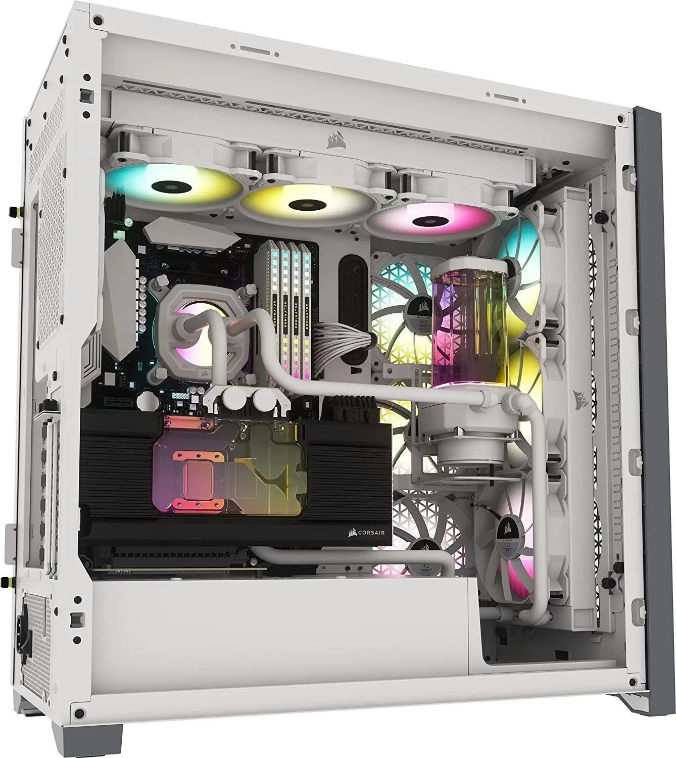 Corsair 5000D Airflow Tempered Glass E-ATX/ATX Mid Tower Case for Gaming PC WHT