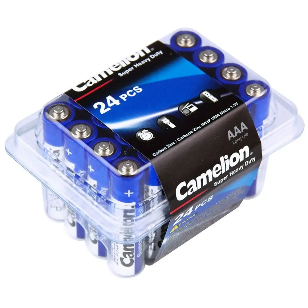 72pc Camelion R03P Super Heavy Duty AAA Battery 550mAh 1.5V No Mercury & Cadmium