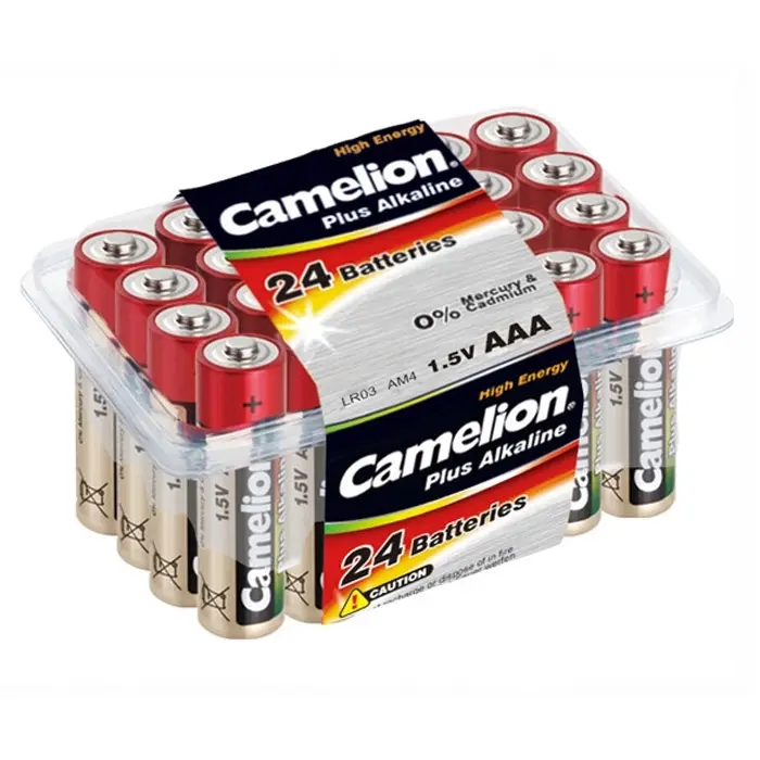 24pc Camelion Plus Alkaline AAA LR03 1.5V Battery Power Cylindrical Batteries