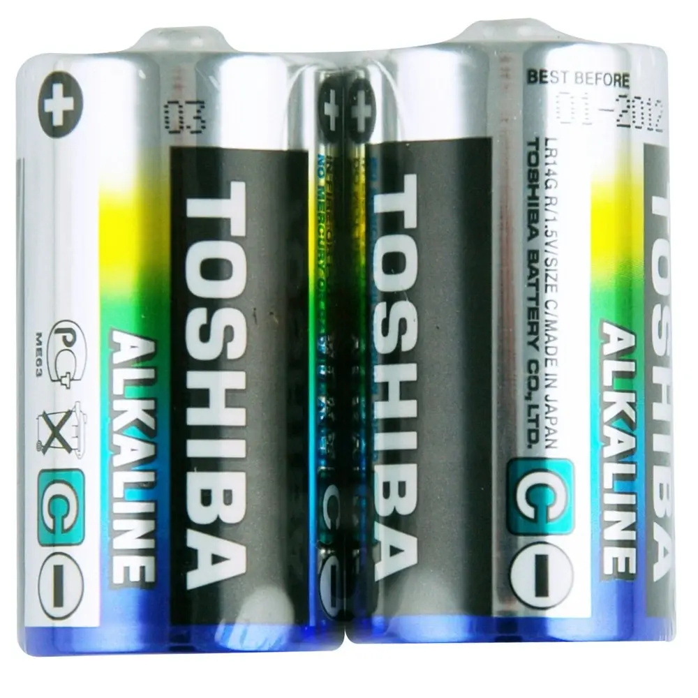 5x 2pc Toshiba Alkaline D R20 Battery Power Cylindrical Multi-Use Batteries