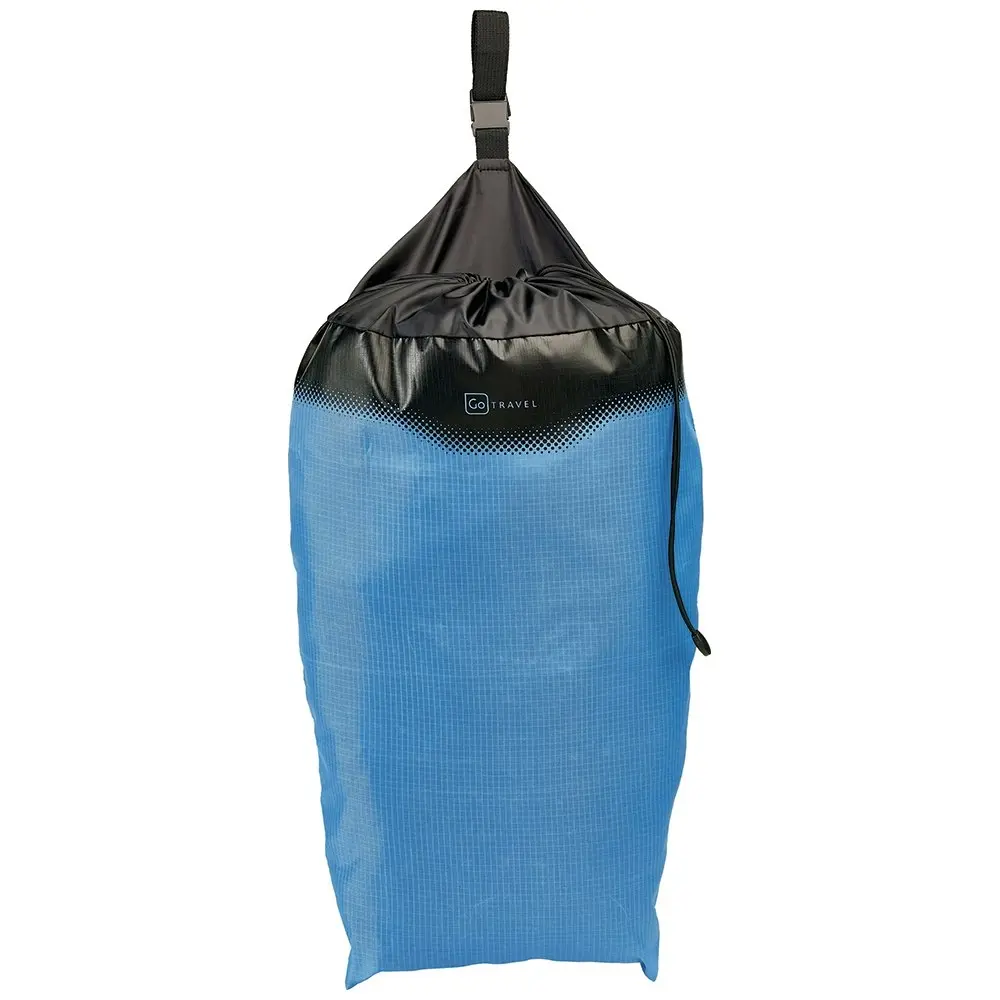 Go Travel 15L Laundry Bag 60x40cm Washable Bag w/Drawstring Closure Blue