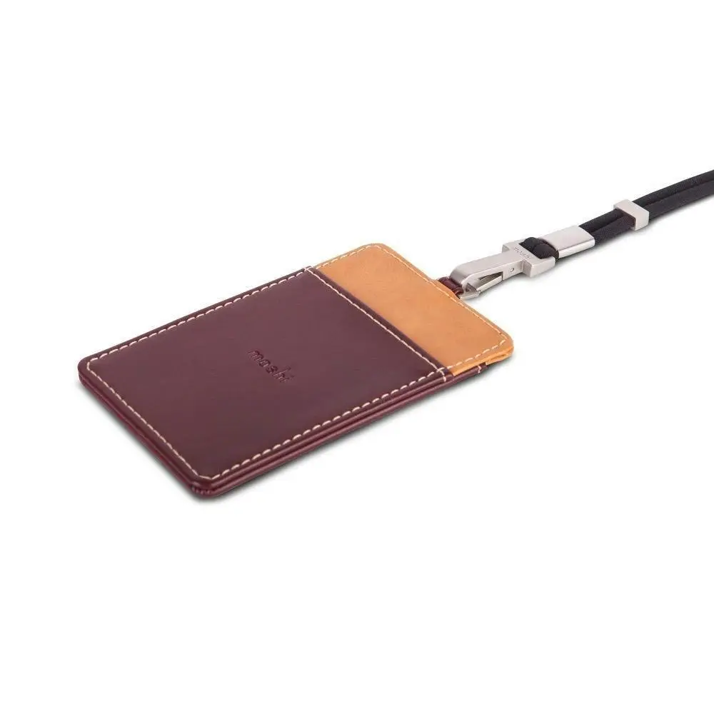 Moshi Adjustable Detachable 11.3x7cm Travel Badge/ID Holder w/Rear Slot Burgundy