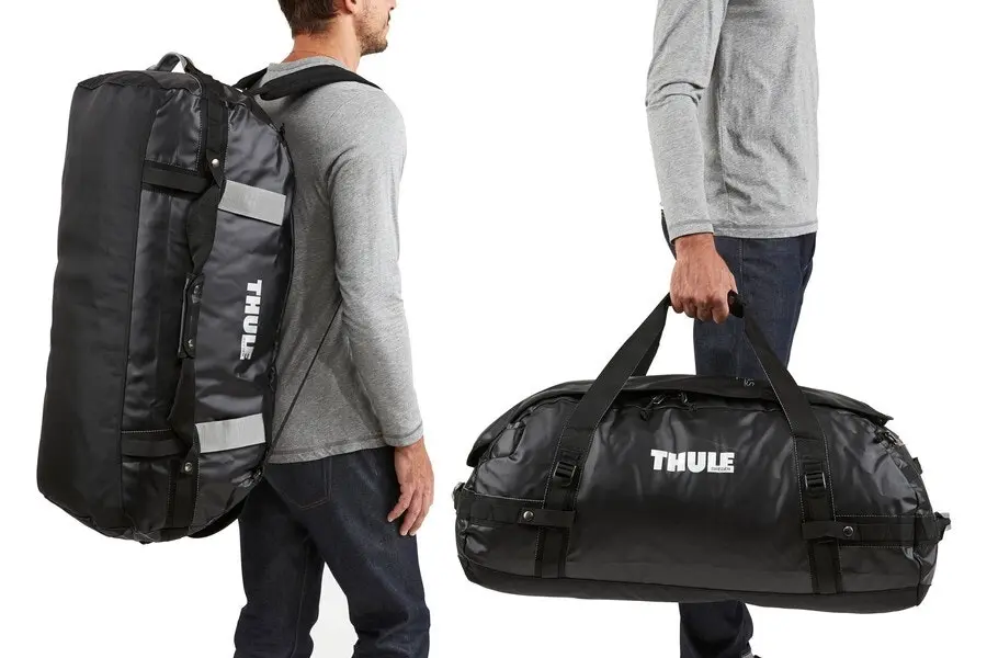 Thule Chasm 2-in-1 Duffel/Backpack 90L/74cm Carry Travel Gym Storage Bag Black