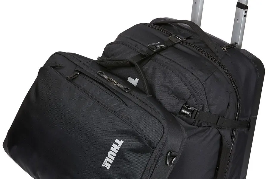 Thule Subterra 55cm/45L Wheeled Duffel Bag Carry On Suitcase Travel Luggage BLK