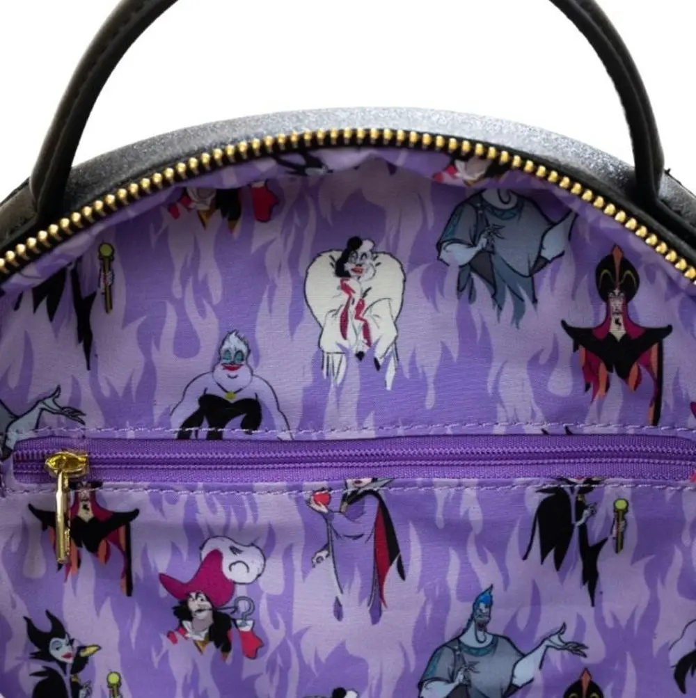 Disney Villains 30cm Purple Flame Mini Backpack Faux Leather Adjustable