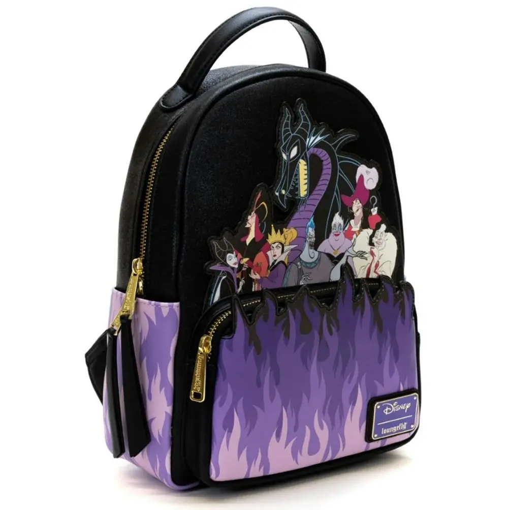 Disney Villains 30cm Purple Flame Mini Backpack Faux Leather Adjustable