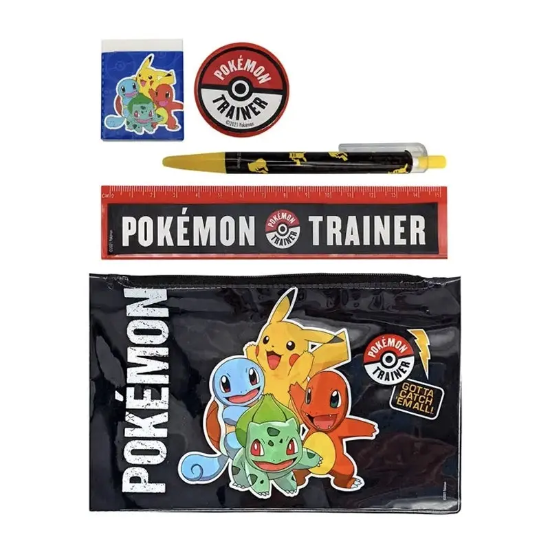 Pokemon Kids Backpack Showbag w/Wallet/Notebook/Stickers/Cap/Stationery Pack Set