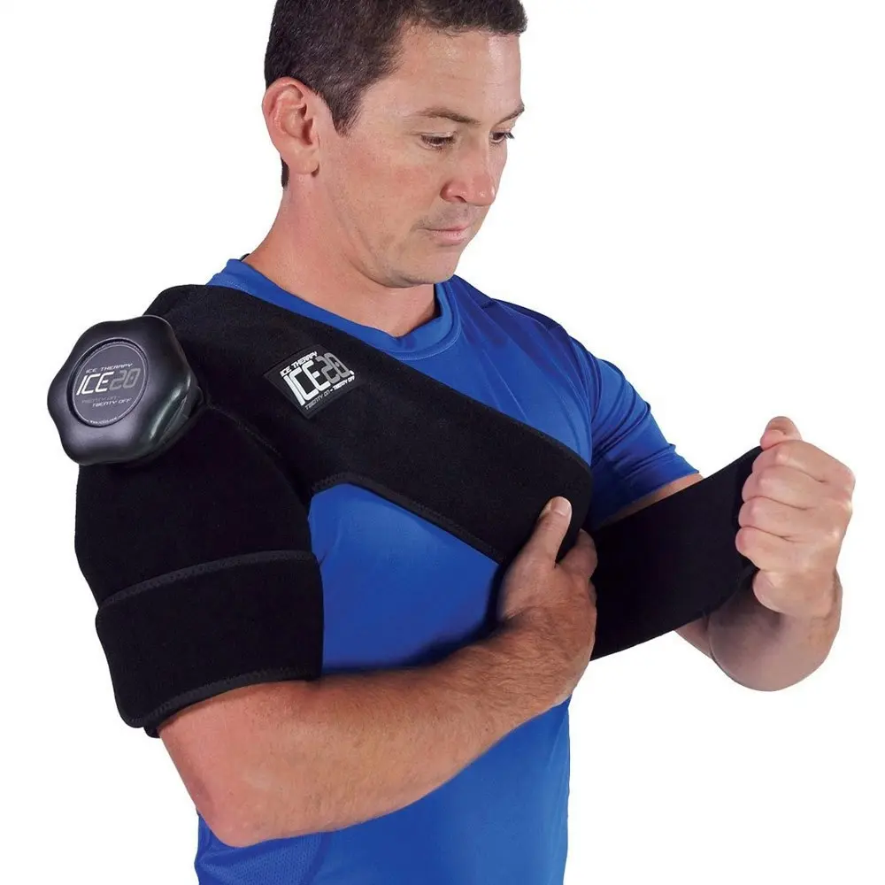 Ice20 Ice Therapy Single Shoulder Cold Compression Wrap  w/ Strap/Bag