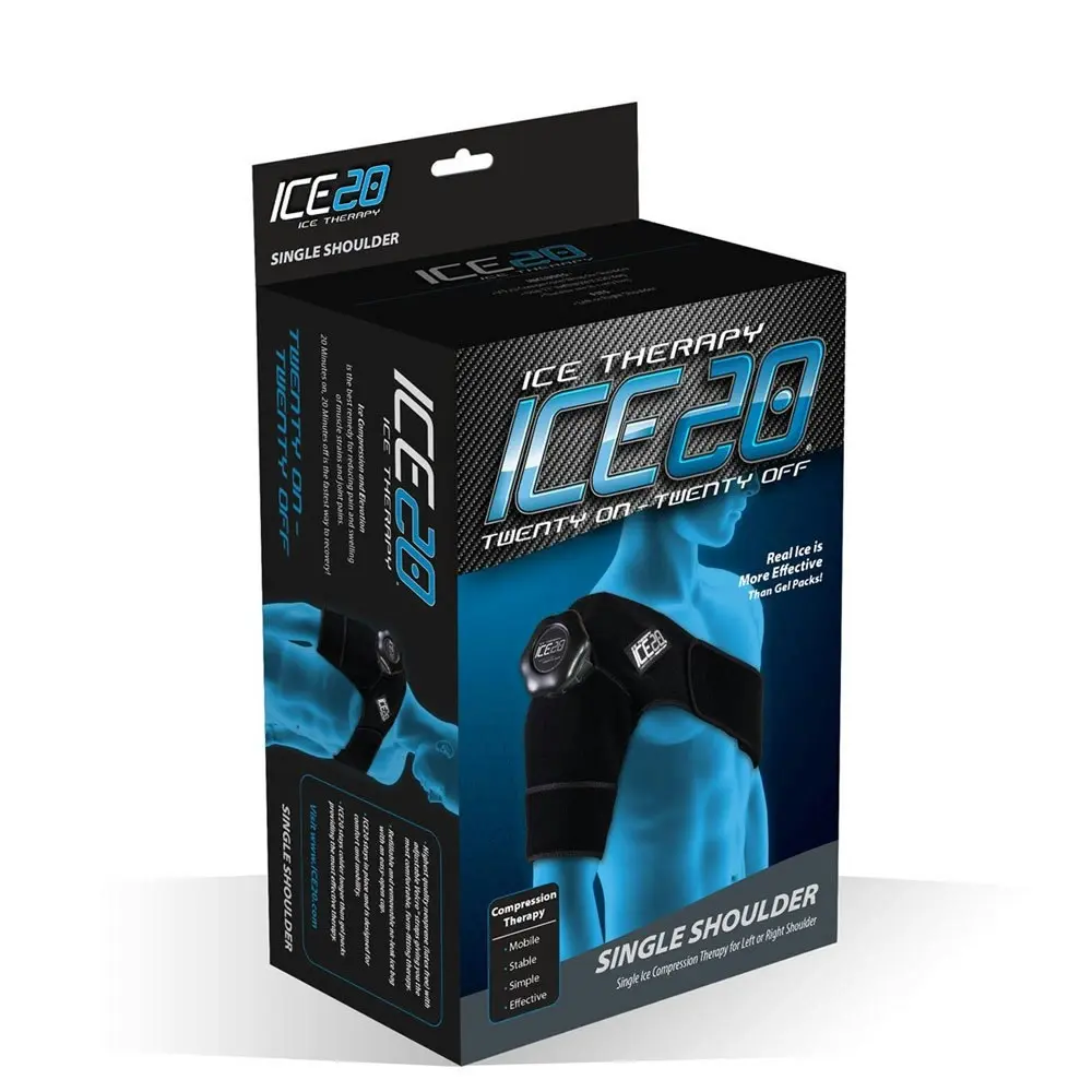 Ice20 Ice Therapy Single Shoulder Cold Compression Wrap  w/ Strap/Bag