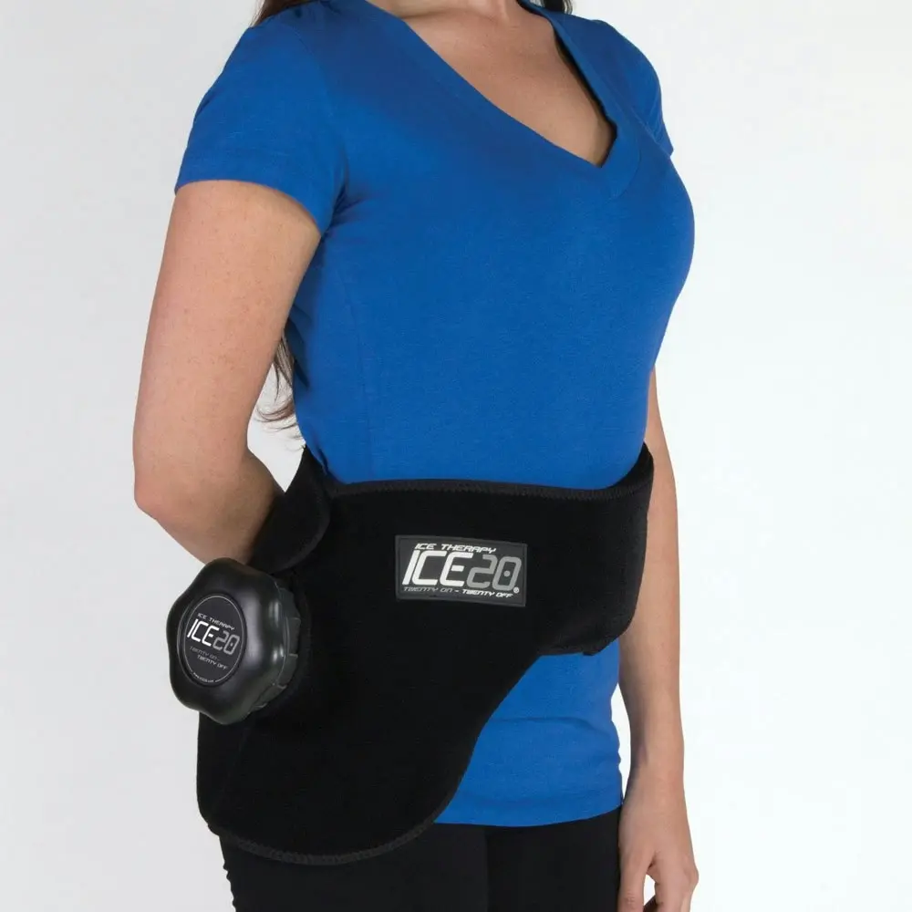 Ice20 Ice Therapy Back Hip Cold Compression Wrap  w/ Strap & Mesh Bag