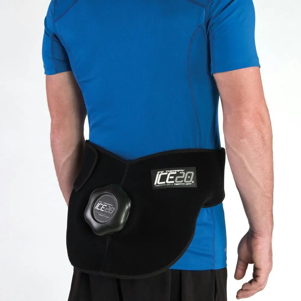 Ice20 Ice Therapy Back Hip Cold Compression Wrap  w/ Strap & Mesh Bag