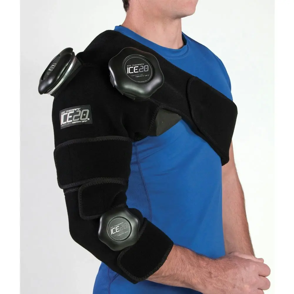 Ice20 Ice Therapy Shoulder Arm Elbow Cold Compression Wrap /Strap/Bag