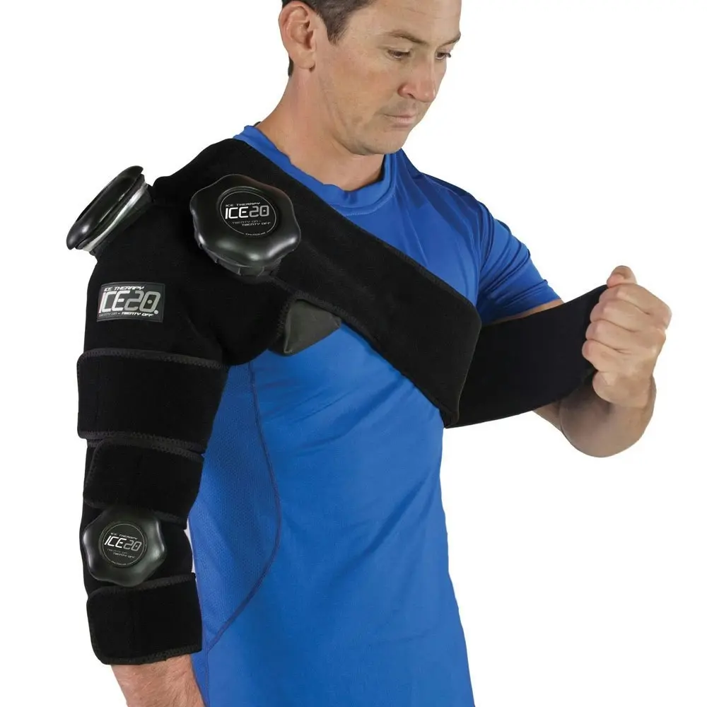 Ice20 Ice Therapy Shoulder Arm Elbow Cold Compression Wrap /Strap/Bag