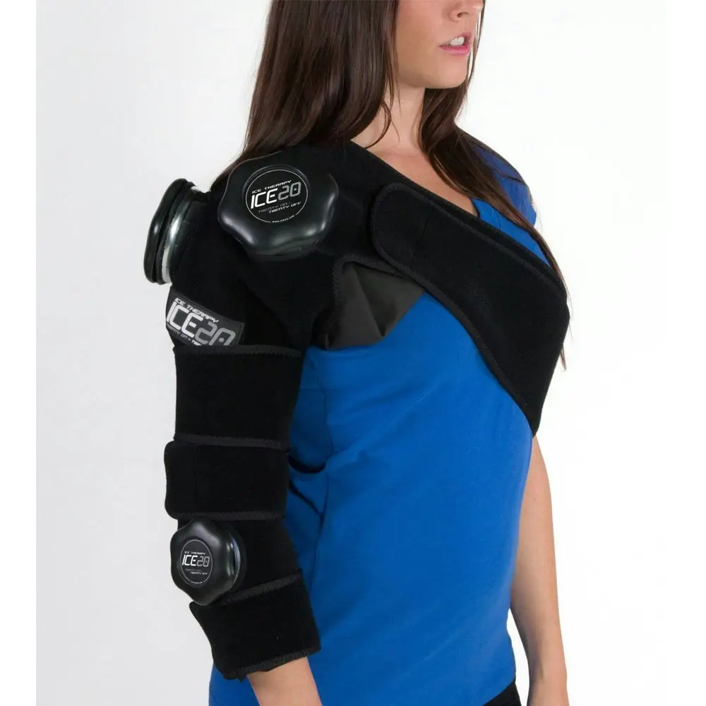 Ice20 Ice Therapy Shoulder Arm Elbow Cold Compression Wrap /Strap/Bag