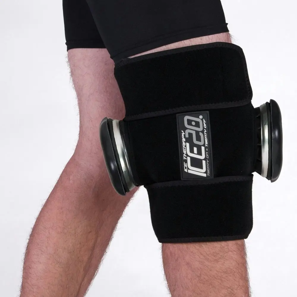 Ice20 Ice Therapy Knee Thigh Shin Cold Compression Wrap  w Strap/Bag