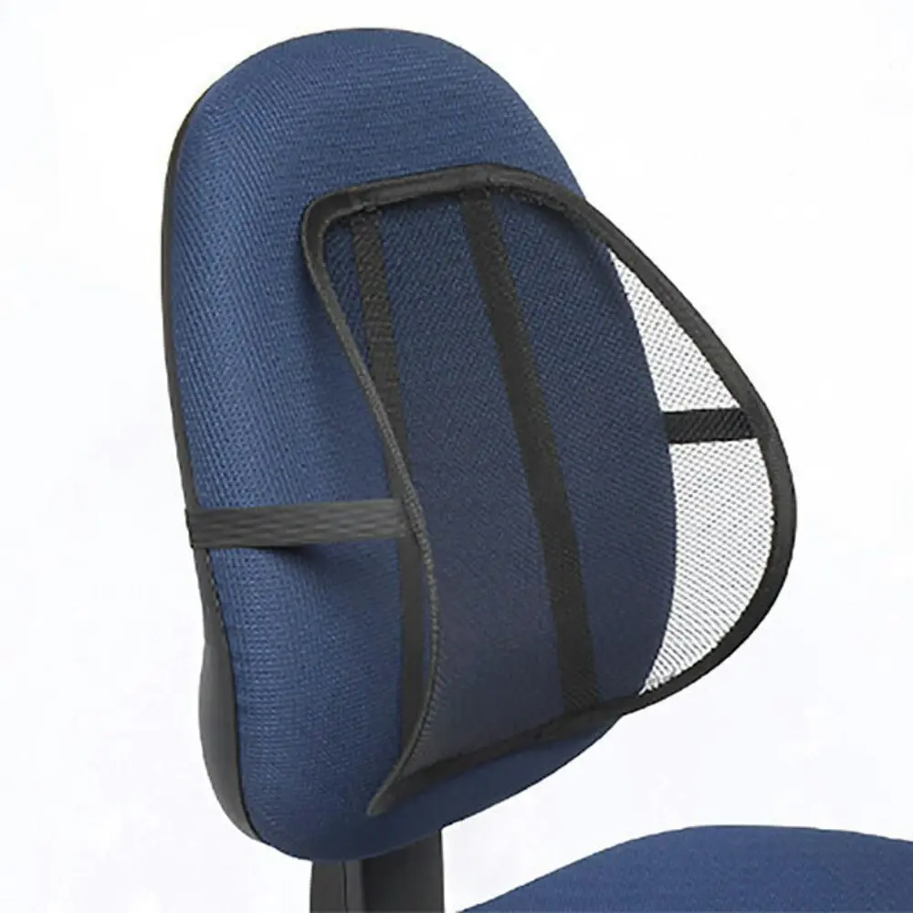 2PK Kensington Mesh Back/Spine/Lumbar/Rest/Support for Office Chair/Car Black