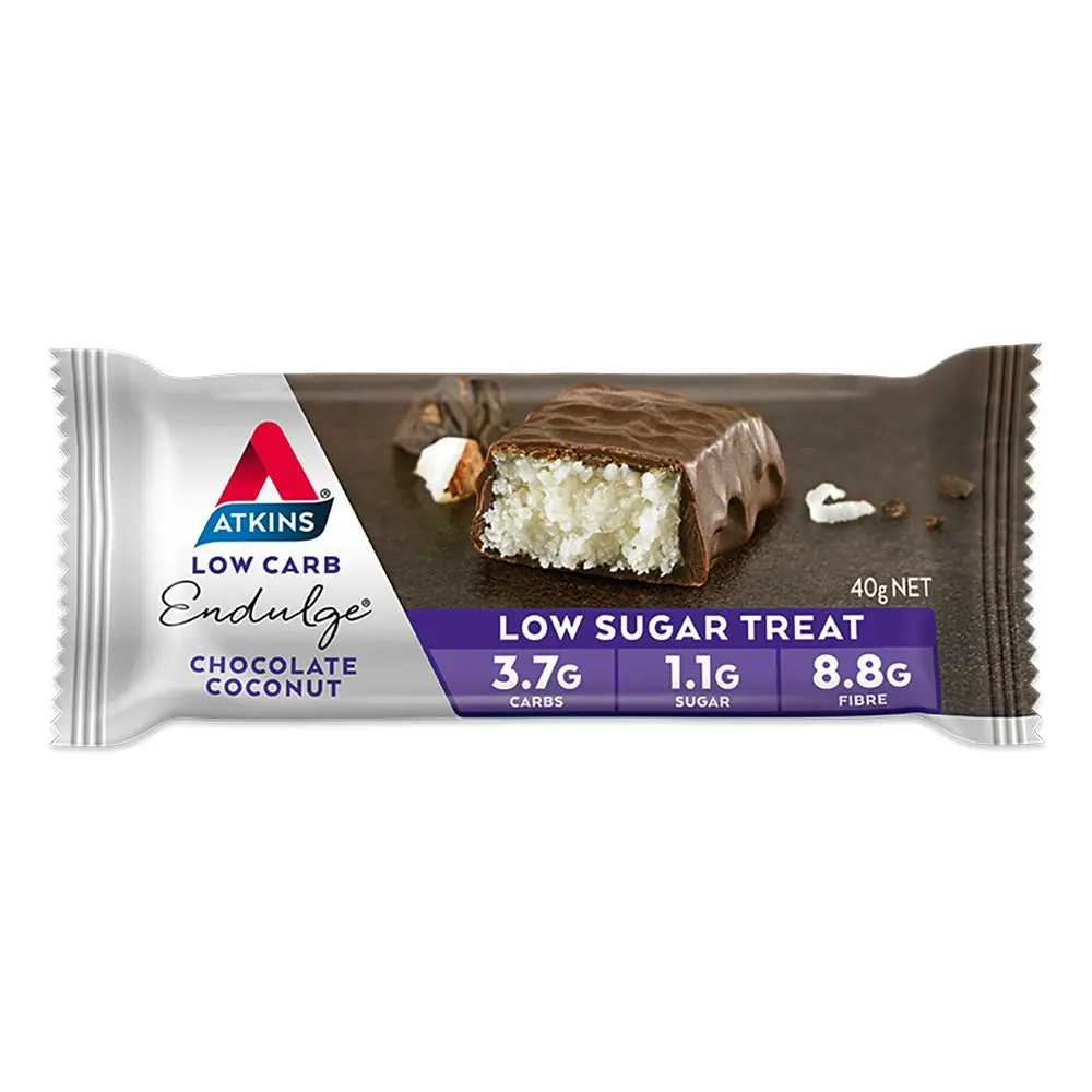 15pc Atkins Low Carb/Sugar 40g Endulge Protein Bar Diet Snack Chocolate Coconut